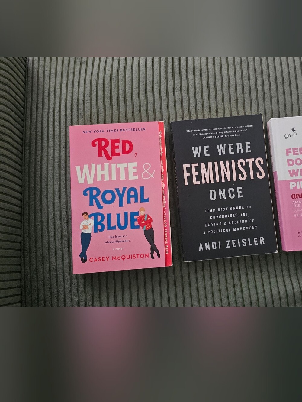 Set of 3 Feminism & Romance Paperback Books - Pink, Black, Red